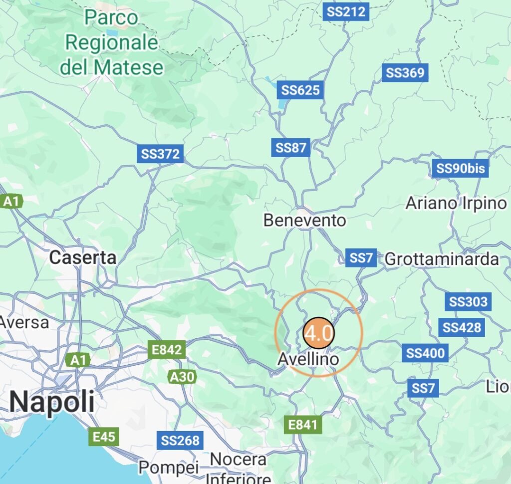 VIOLENTA SCOSSA DI TERREMOTO NELLA NOTTE AVVERTITA IN TUTTA LA CAMPANIA, EPICENTRO FRA SANNIO E IRPINIA