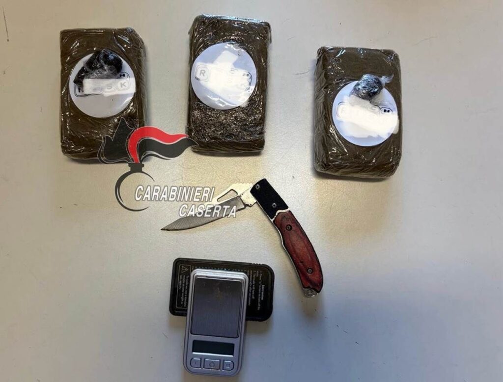 CASERTA. HASHISH NASCOSTO NEL CUSCINO DELLA RSA: ARRESTATO 53ENNE