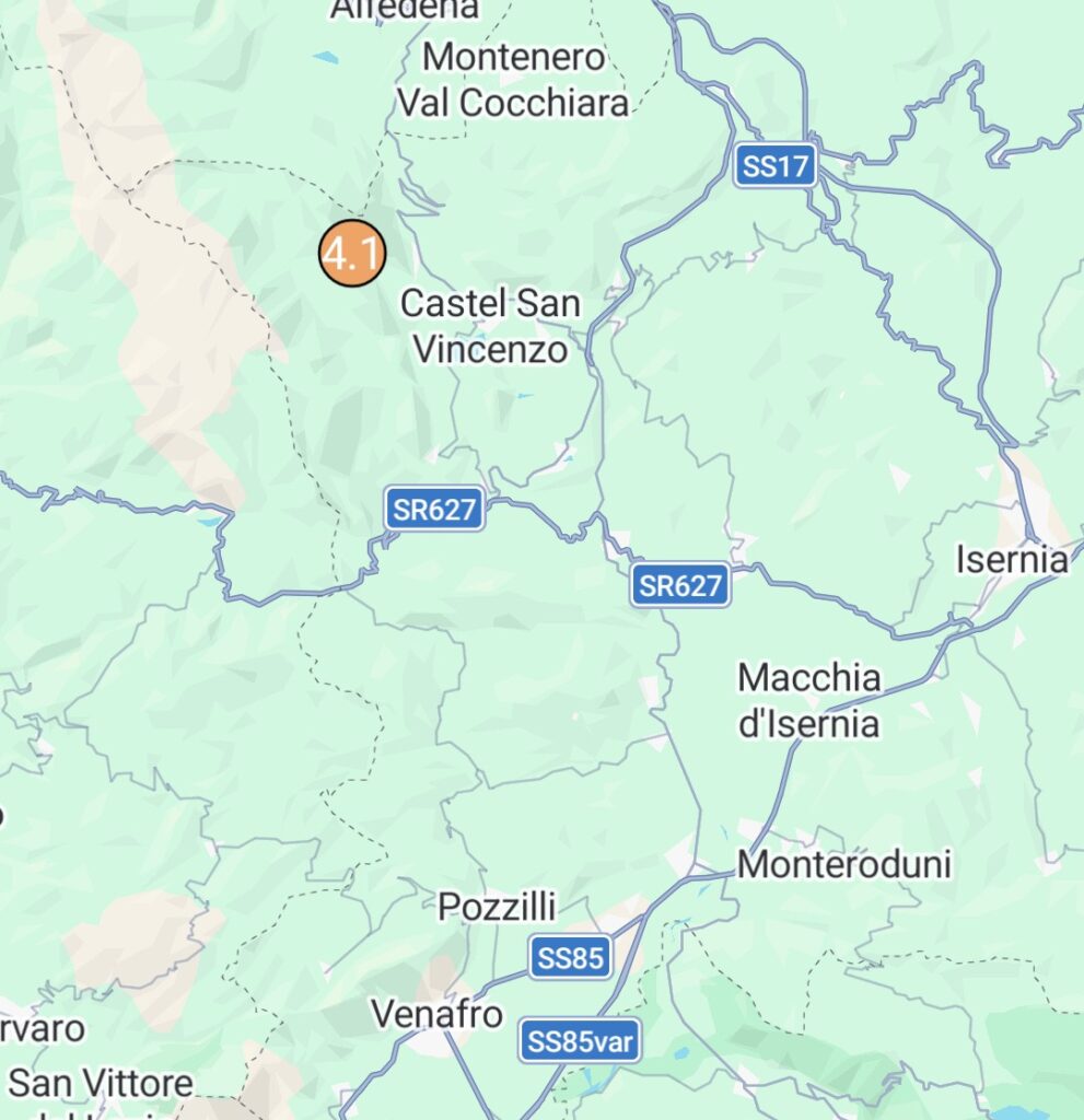 ISERNIA, FORTE SCOSSA DI TERREMOTO DI 4,1, NESSUN DANNO